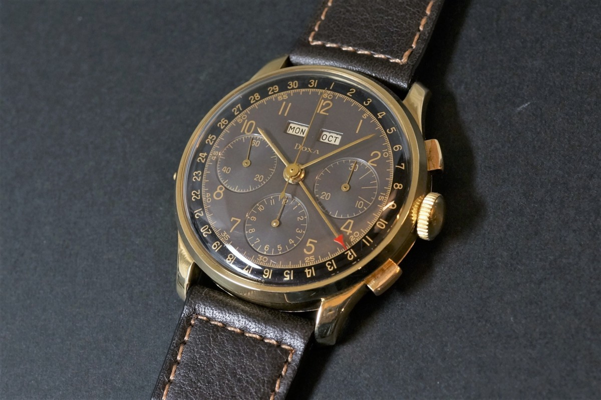 DOXA 14k Triple Calendar クロノグラフ（OT-08／1950ｓ) | ロレックス その他s | VINTAGE WATCH -  LIBERTAS:リベルタス