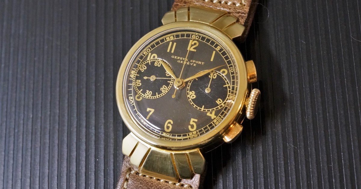 GENEVE SPORT クロノグラフ 2Tone Black Gilt Rare（CH-01／1930ｓ) | ロレックス その他 |  VINTAGE WATCH - LIBERTAS:リベルタス