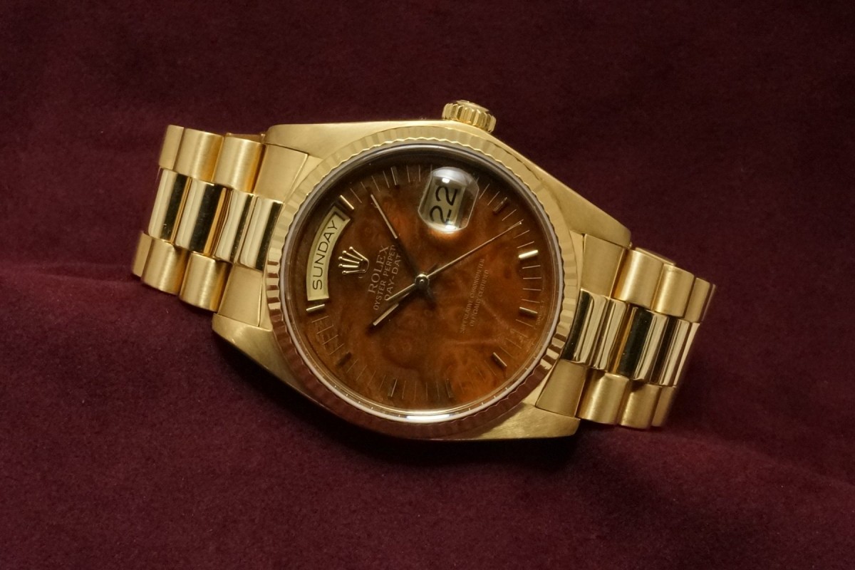 ロレックス デイデイト Ref.18038 Wood Dial（RO-02／1984年