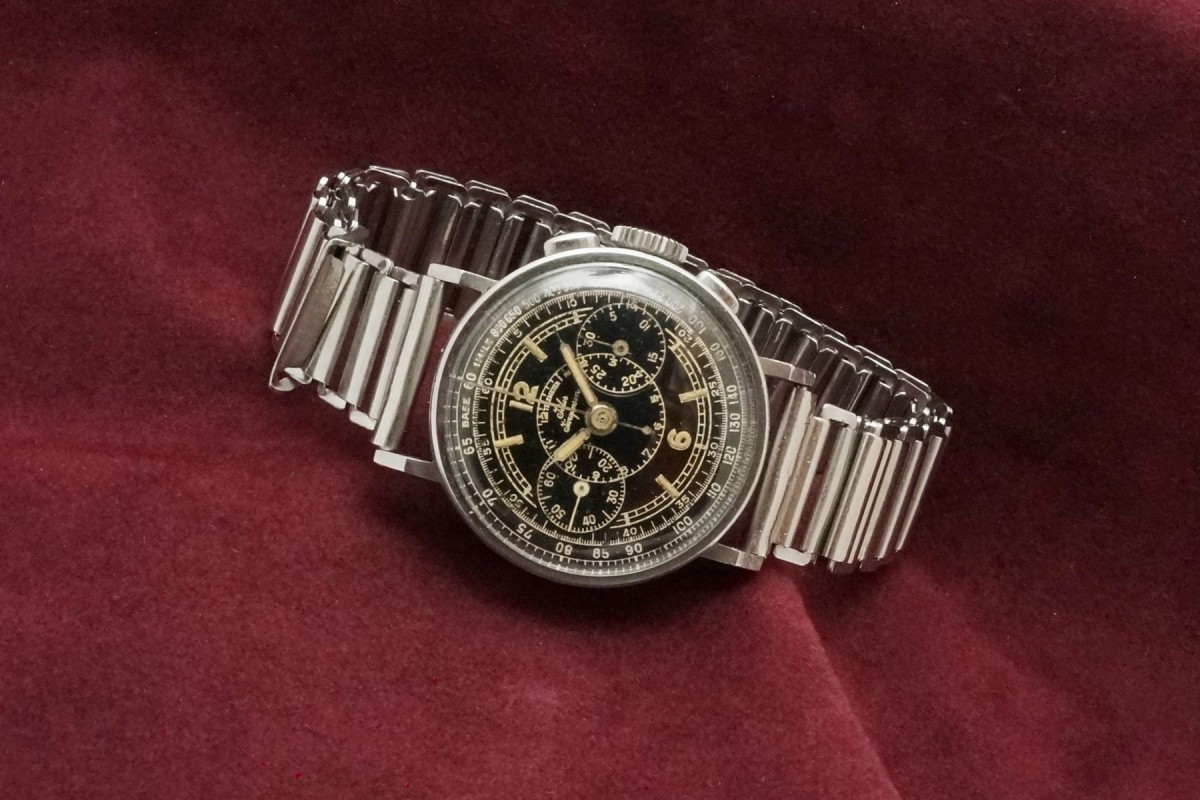 Jules Jurgensen Black Gilt Dial Baby クロノグラフ（Ch-01／1940s 