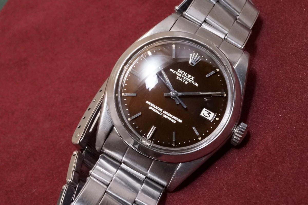 ロレックス OYSTER PERPETUAL -DATE- Ref-1500 Gilt/Gloss Brown Dial（RO-121／1968年)  | ロレックス その他 | VINTAGE WATCH - LIBERTAS:リベルタス