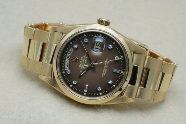 ロレックス デイデイト Ref-1802/8 Brown Gradation 10 Point Diamond Dial（RD-82／1969年)の詳細写真1枚目