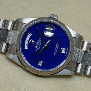 ロレックス デイデイト 18249 18KWG BARK FINISH LAPIS LAZULI DIAL