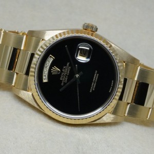 ロレックス デイデイト 18238 18KYG ONYX DIAL