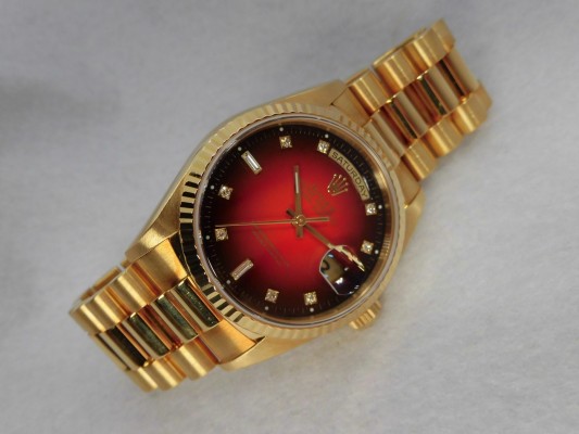 ロレックス デイデイト Ref-18238 Red Gradation 10P Dial Ser-A（RD-72／1993年)の詳細写真2枚目