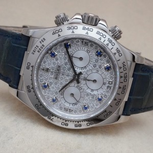 ロレックス デイトナ Ref-16519 El Primero Sir-A PAVE DIAMOND DIAL SAPPHIRE INDEX GUARANTEE & BOX