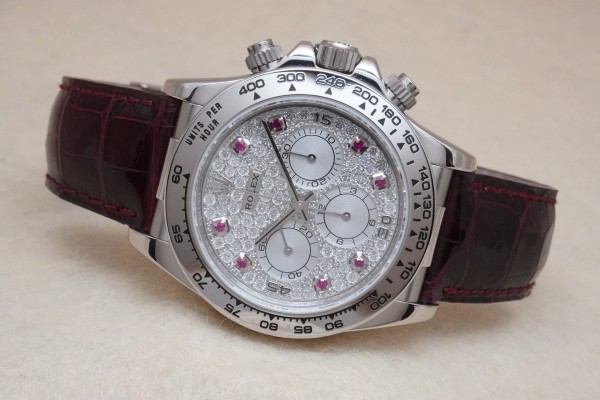 ロレックス デイトナ Ref-16519 El Primero Sir-A PAVE DIAMOND DIAL RUBY INDEX GUARANTEE & BOX（RD-102／1999年)の詳細写真1枚目