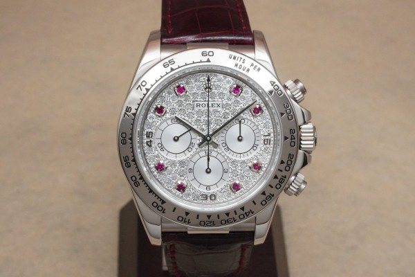 ロレックス デイトナ Ref-16519 El Primero Sir-A PAVE DIAMOND DIAL RUBY INDEX GUARANTEE & BOX（RD-102／1999年)の詳細写真2枚目