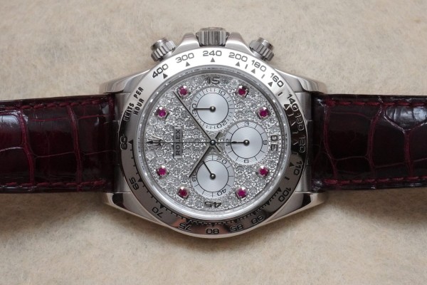 ロレックス デイトナ Ref-16519 El Primero Sir-A PAVE DIAMOND DIAL RUBY INDEX GUARANTEE & BOX（RD-102／1999年)の詳細写真4枚目