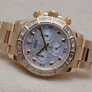 ロレックス  デイトナ Ref-116568BR BAGUETTE DIAMOND BEZEL FULLSET