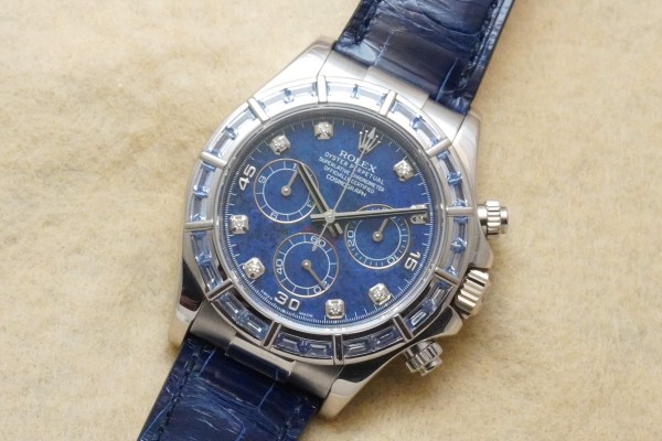 ロレックス  デイトナ Ref-116589SACI SODALITE SAPPHIRE BAGUETTE BEZEL Ser-K（RD-112／2001年)の詳細写真3枚目