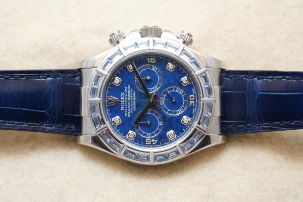 ロレックス  デイトナ Ref-116589SACI SODALITE SAPPHIRE BAGUETTE BEZEL Ser-K（RD-112／2001年)の詳細写真4枚目