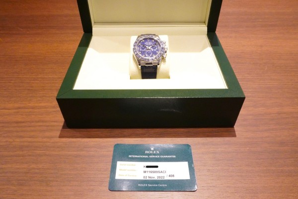 ロレックス  デイトナ Ref-116589SACI SODALITE SAPPHIRE BAGUETTE BEZEL Ser-K（RD-112／2001年)の詳細写真8枚目